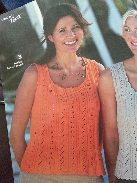 Orange Top in Lace Pattern