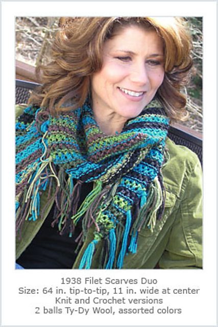 Filet Scarf: Knit version