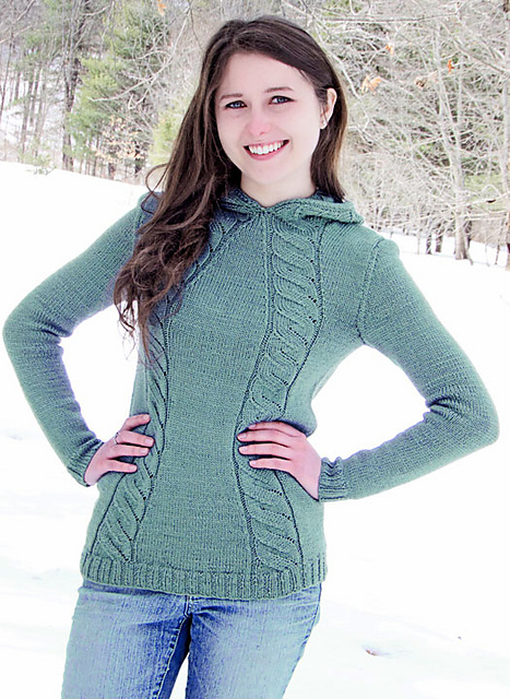 Faux Cable Hoodie