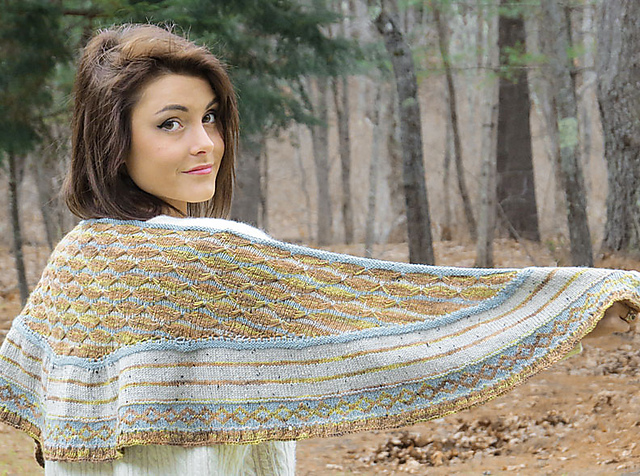 Birds in Flight Shawl