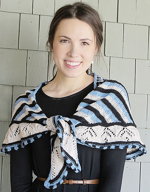 Delft Noir Shawlette