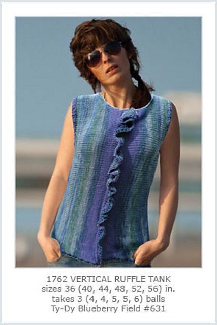 Ravelry: Vertical Ruffle Tank pattern by Hélène Rush