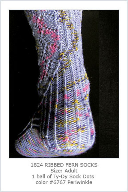Ribbed Fern Socks
