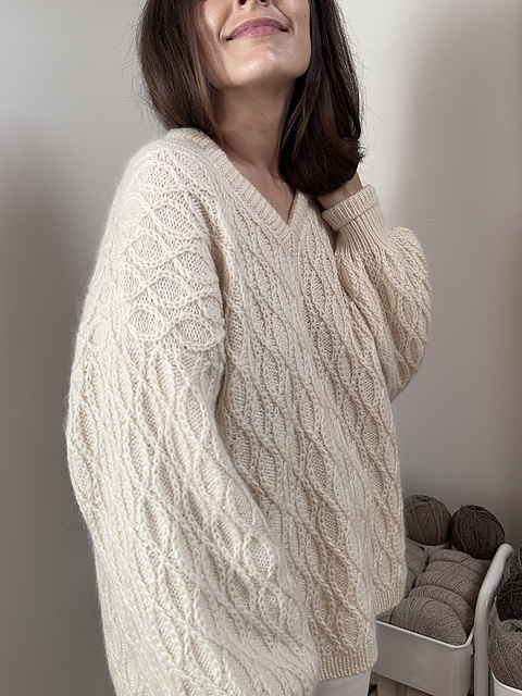 Ravelry: Knitonomy Saco Vneck pattern by Magdalena Parker