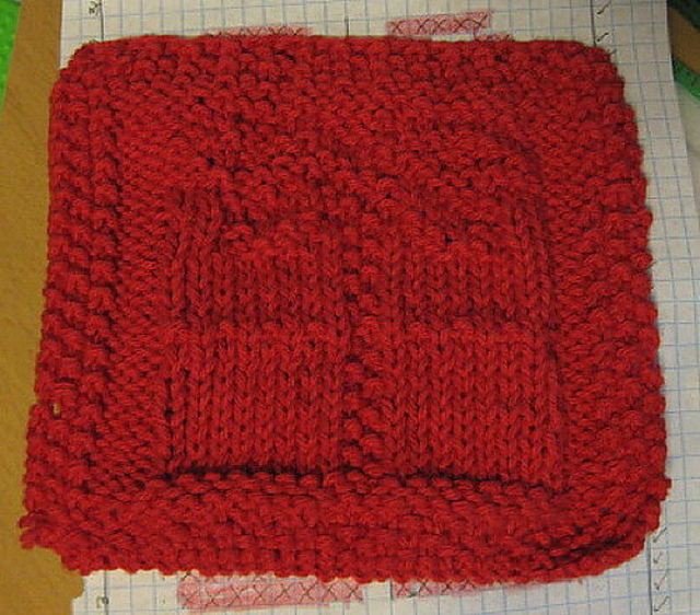 wrapped gift dishcloth - 7" square