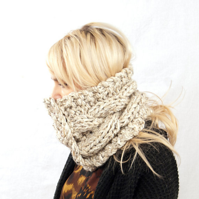 Braided Button Cowl