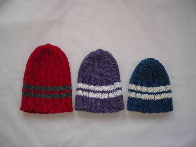 Family of Ribbed Hats