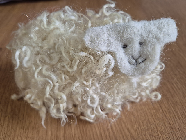 Knitted sheep keys hidden
