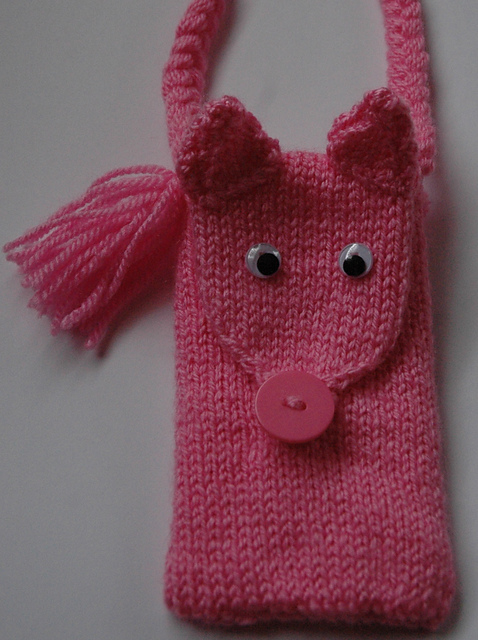 DK – Pig Head Mobile / ipod sock /cover or Purse