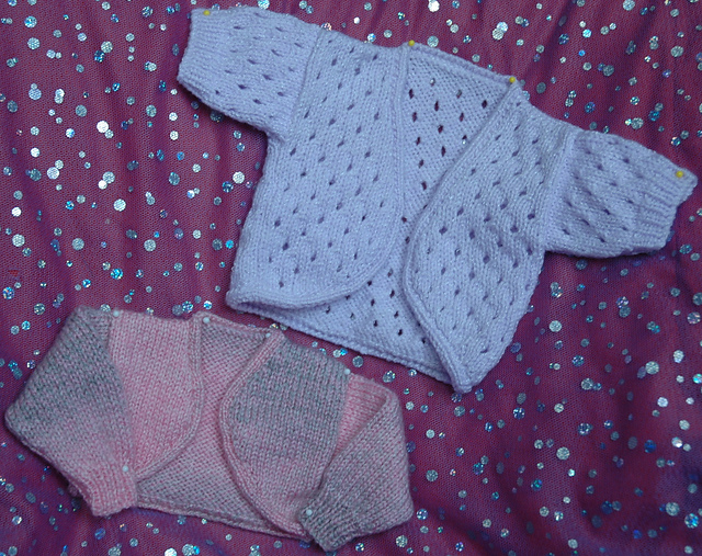 DK – Doll’s Bolero Plain & Lacy Cardigan