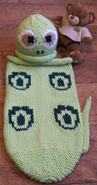 Dinosaur Snuggle Sack & Hat