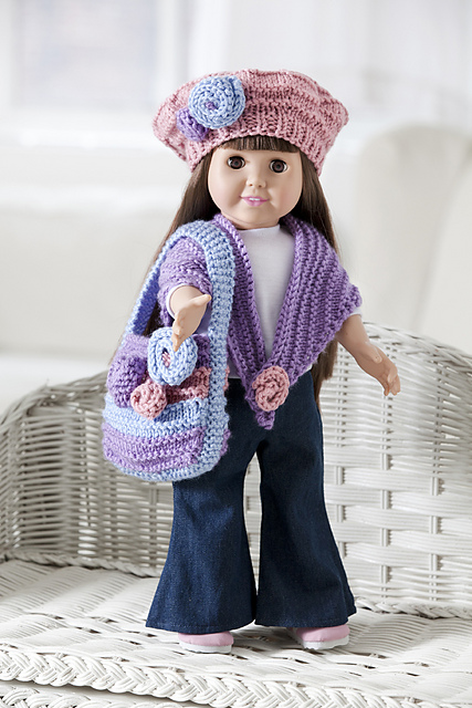 Floral Knit Doll Accessories