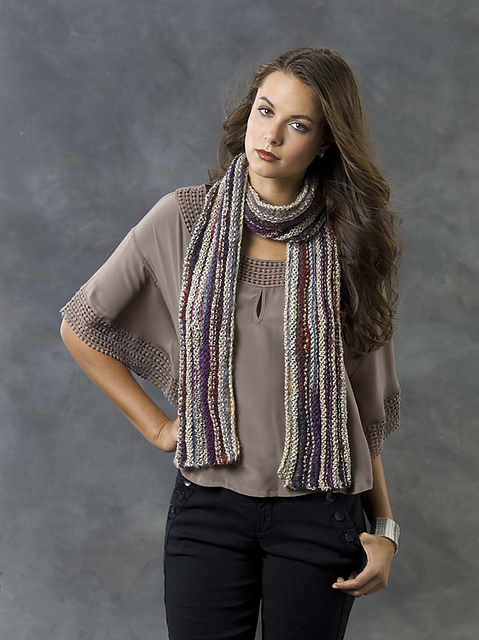 Lengthwise Knit Scarf