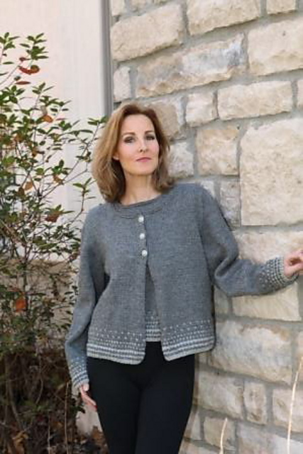Duplicate Stitch Three Button Cardigan & Shell