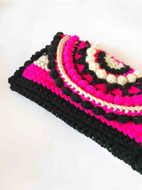 Neon Pompom Clutch