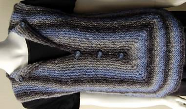Merino Stripes Mitered Vest