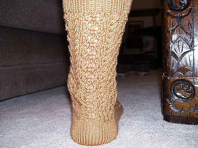Cable and Lace Socks