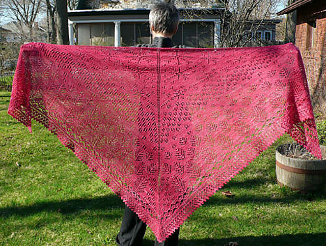 Whispering Pines Triangle Shawl