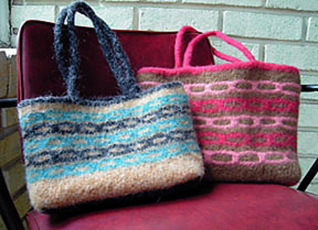 Felted Retro Chain Stitch Bag