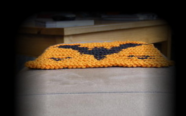 Black Bats illusion/shadow dishcloth