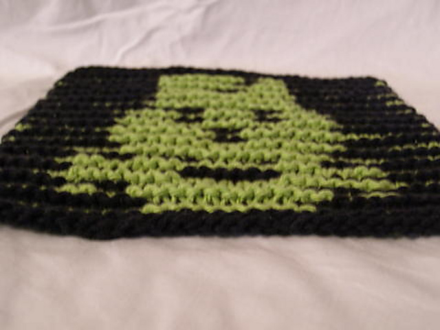 Frankenstein illusion/shadow knit dishcloth