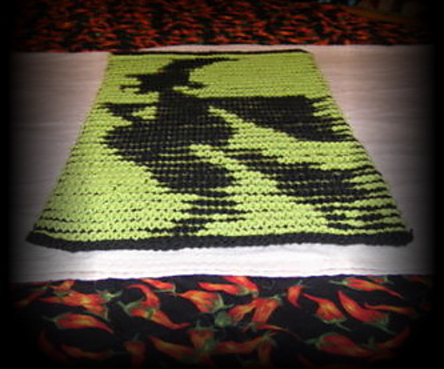 Witch on a broom Towel 