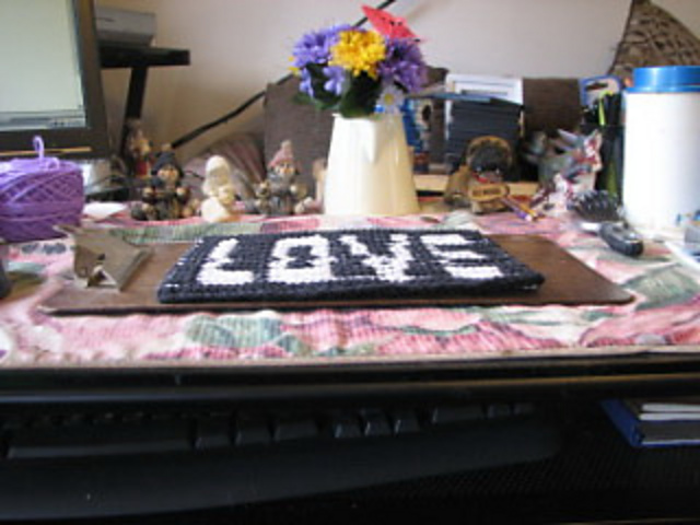 Love illusion/shadow dish cloth 