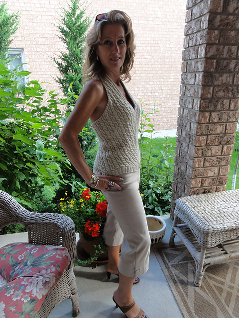 Cabled Halter Top