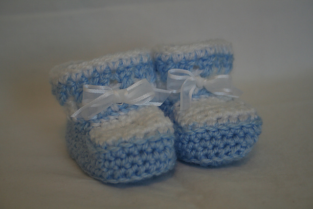 Cross-Stitch Cuff Booties