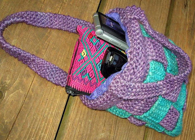 Woven Checkerboard Purse