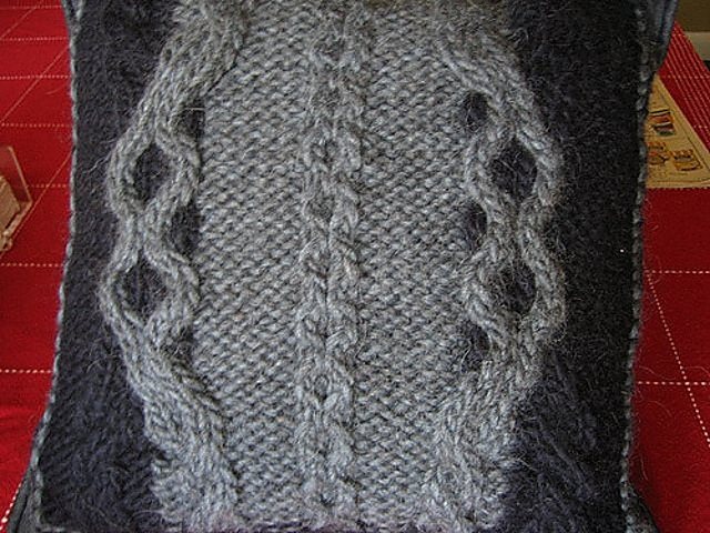 Cabled Pillow in Blue, The Original