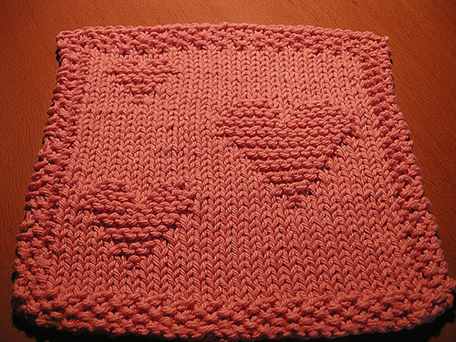 Hearts: Big and Small Dishcloth