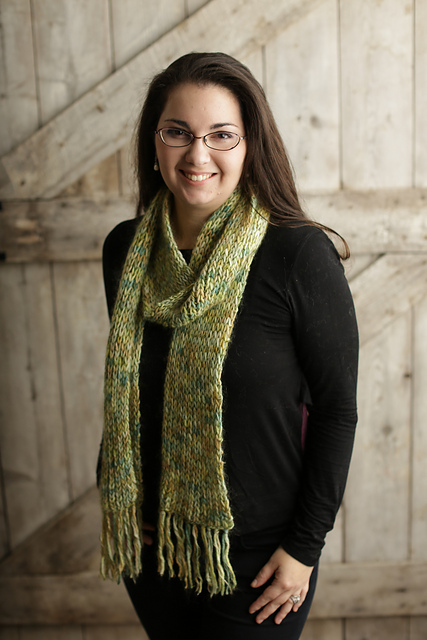 Three Yarn Ribbed Scarf