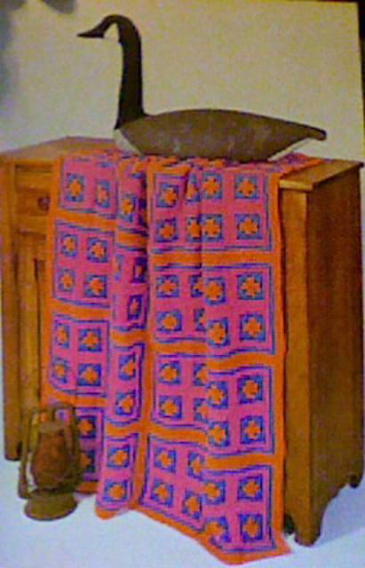 Granny Square Afghan D-347