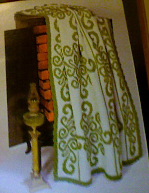 Green Cross Stitch Afghan D-351