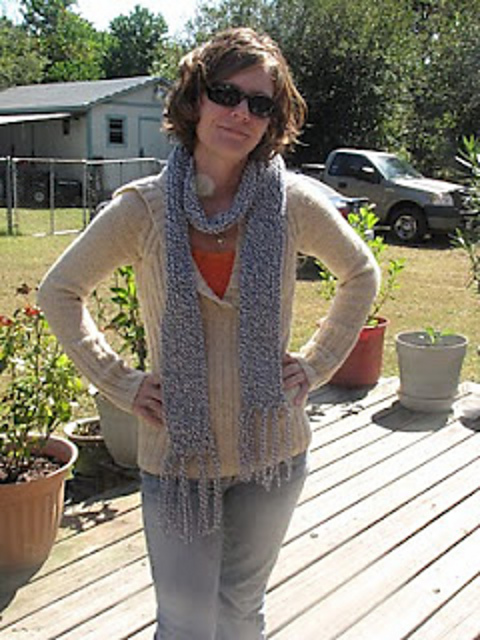 Side To Side Self Fringing Scarf
