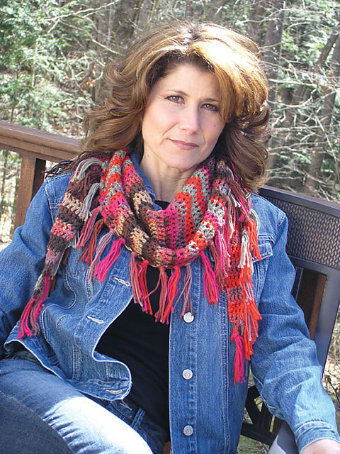 Filet Scarf: Crochet version