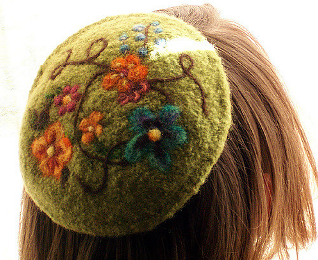Needle Felted Kippah