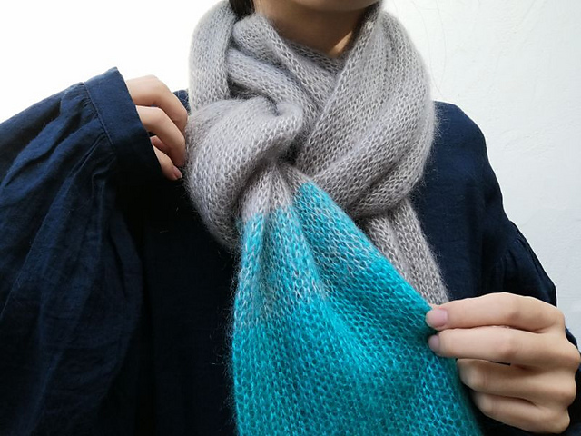 Ravelry: 瞑想マフラー Meditation Scarf pattern by Knittingbird
