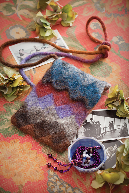 Felted Entrelac Bag