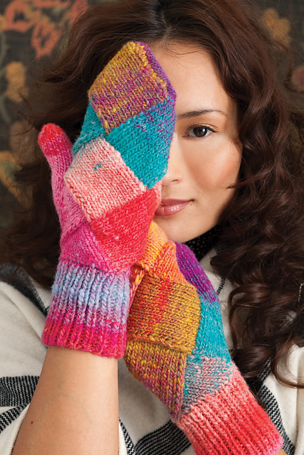 Entrelac Mittens