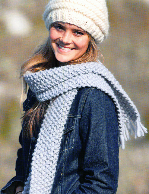 Moss Stitch Scarf
