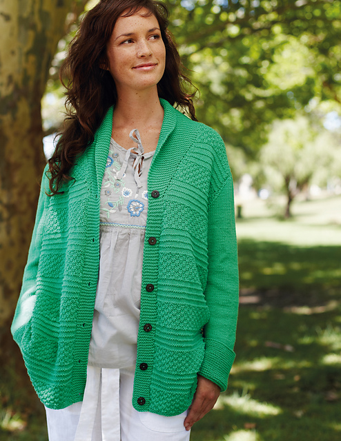 Box and Garter Stitch Cardigan