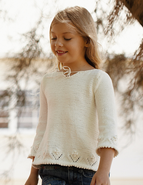 Girls Flower Border Top