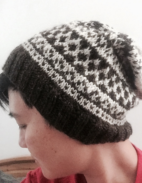 Fair Isle Slouchy Hat