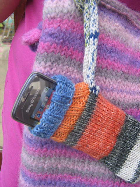 Knitting Hut Phone Cozy