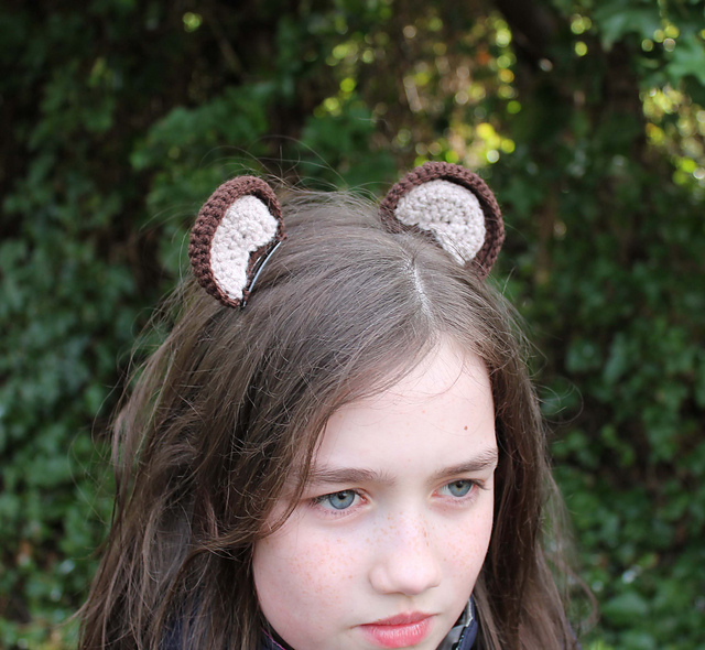 Bear Necessities Crochet Ears Clip