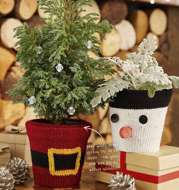 Santa & Snowman Festive Planters