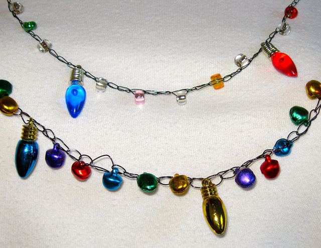 Holiday Beads & Wire Necklaces