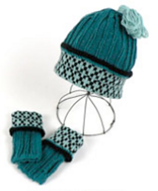 Fair Isle Hat & Wrist Warmers: Wrist Warmers